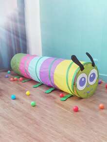 1入兒童爬行通道毛毛蟲隧道管嬰兒戶外運動感官訓練鑽孔玩具兒童遊戲帳篷玩具 - 彩色 - 查看 3