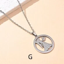 1 Miếng Thép không gỉ Chòm sao Dây chuyền , Không giới tính Thiết kế Đối với Cặp đôi , Tối giản Và Hợp thời Xương quai xanh Chuỗi Với Quá quắt Phong cách - Bạc - Xem 21