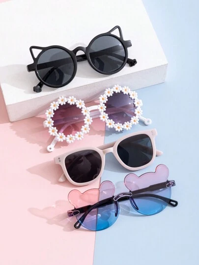 4 件/1 件青少年时尚眼镜套装，普通眼镜，适合日常装饰