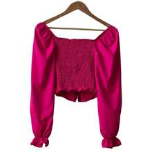 BLUSA CORTA  MANGA LARGA - Rosa Fucsia - Ver 4