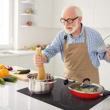 Induction Hob Black Glass Electric Cooktop Built-In 4 Zone Electric Hob With Knob 60cm, 7200W, Hard Wire, No Plug Included - Black - View 7