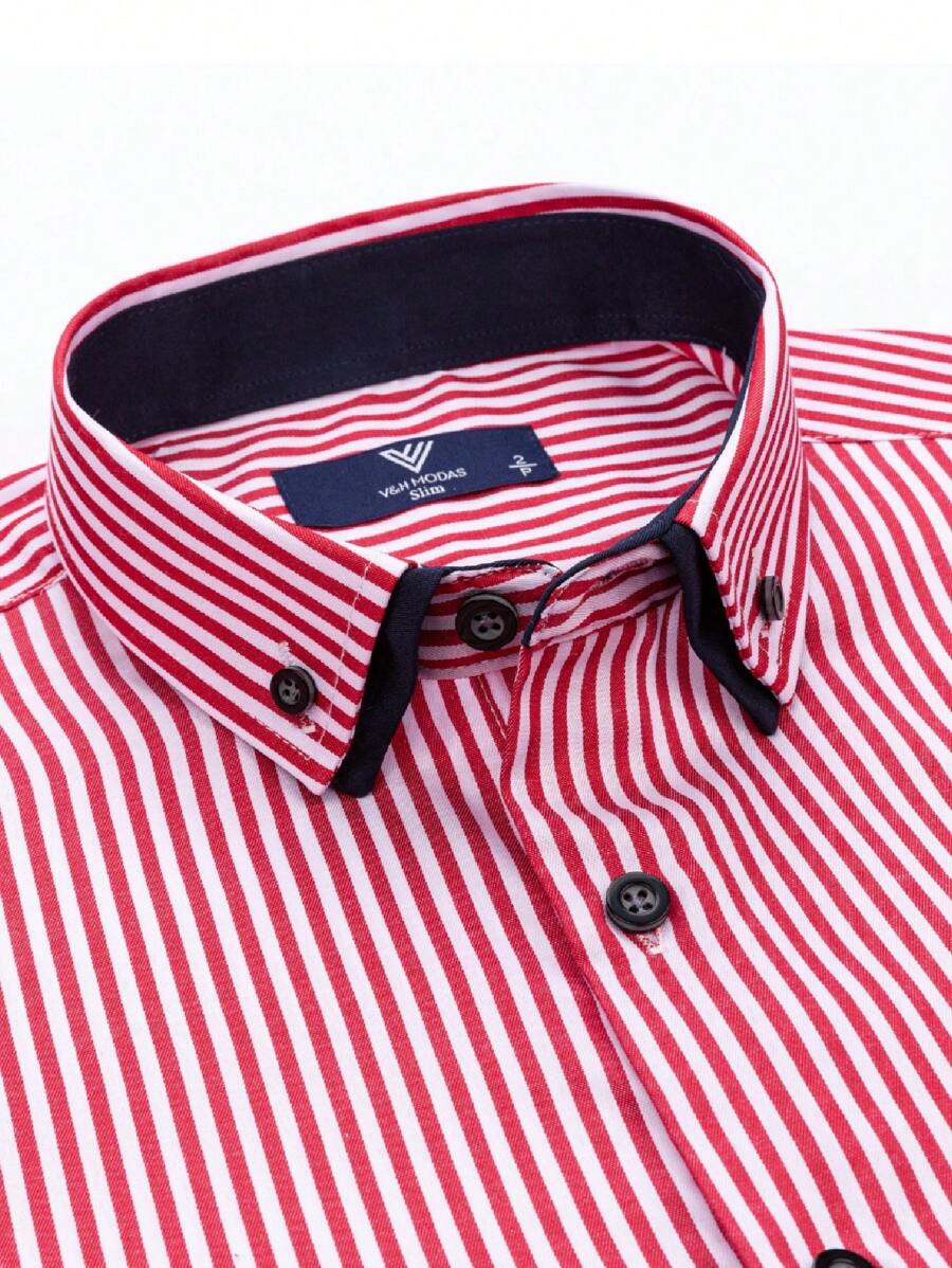 Men Shirts - Red - View 1