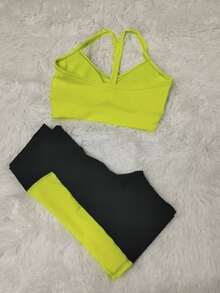 Women Sports Sets - 黃色 - 查看 3