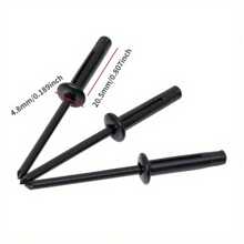 1Pack Full Black Painted Aluminium Trifold Blind Rivets Nail Pop Bulb Blind Rivet Structural Blind Rivet Aluminium Load Spreading Rivets Auto Fasteher Fixing 50pcs - Black - View 6