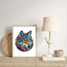 木制拼图 异常狼礼盒 精美礼物 不对称动物形状拼图 成人个性老年独特礼物 家庭互动高难度游戏拼图 - 杏色 - 查看 6