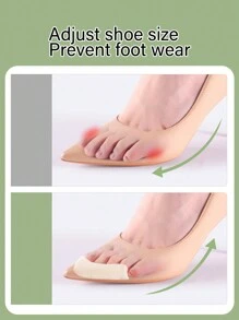 1pair Shoe Inserts To Adjust Shoe Size And Relieve Pain In High Heels With Anti-Skid Front Foot Pad And Half Insole For Women High Heels Women Pumps And Men Sneakers Shoes Summer Daily Wear, Shoes Accessories Gift Ideas - Apricot - View 3