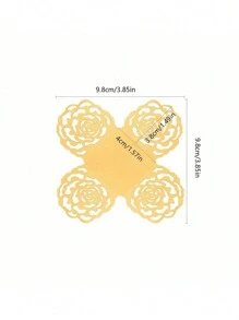50 Pièces De Papier D'emballage Pour Truffes Doré Rose, Doublure En Papier De Bonbon Et De Cupcake, Doublure De Gâteau Et De Cupcake Carrée, Coupes De Papier Pour La Cuisson Du Chocolat