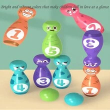 Children Bowling Toy Set, Indoor Large Size For Toddlers And Preschoolers, Parent-Child Sports Toy - Purple - View 7