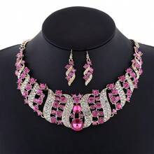 Cô dâu Pha lê Dây chuyền & Hoa tai Bộ Đối với phụ nữ Đám cưới , Kỳ nghỉ , Các bữa tiệc , Qủa tặng , Bộ trang sức - bộ 2 món - Xem 20