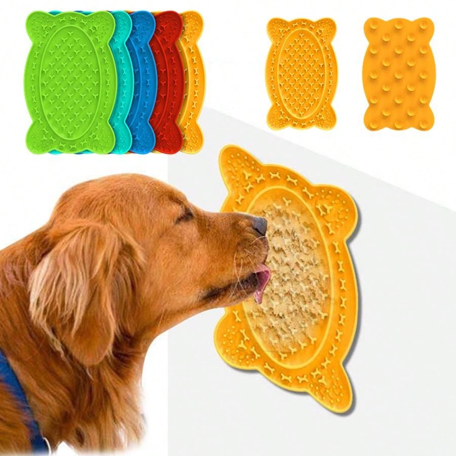 1PC Lick Mat For Dogs, Silicone Dog Lick Mat As Dog & Cat Slow Feeder