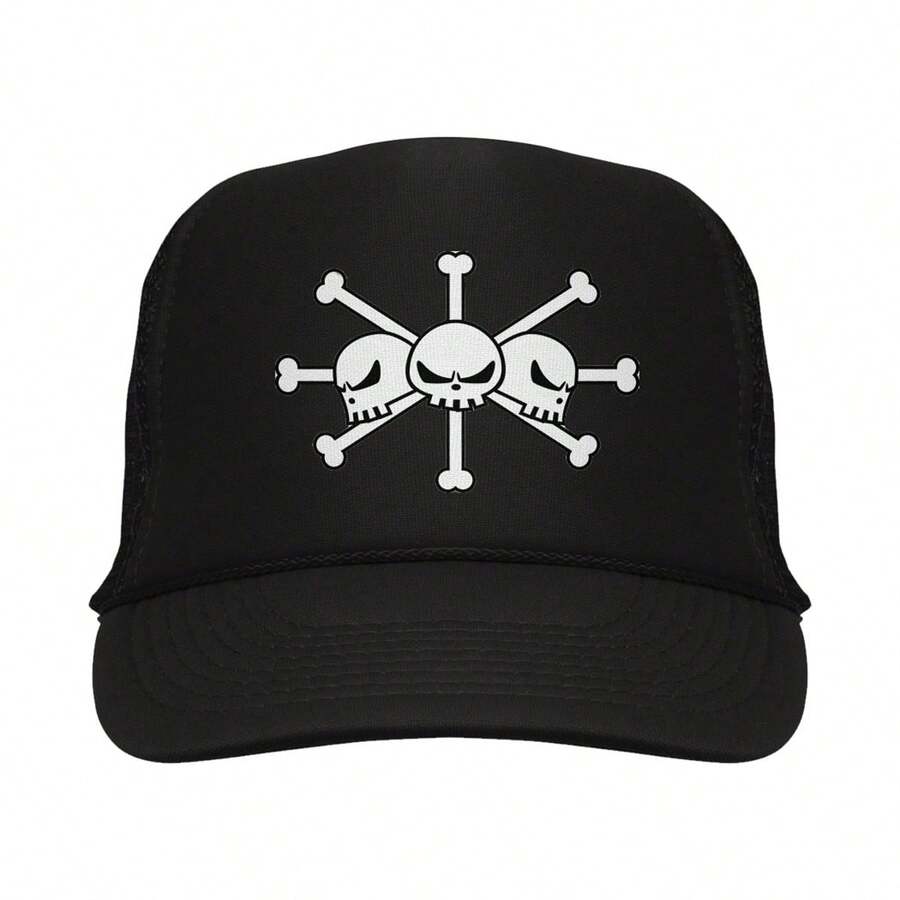 One Piece Jolly Roger Kurohige D. Teach Cap - Black - View 1