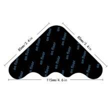 防滑墊,8入組雙面不滑防滑墊,可重複使用的可洗地毯膠帶,適用於木地板、瓷磚地板、地毯、地墊、牆壁（黑色） - 黑色 - 查看 2