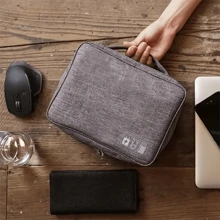 1pc 9.45*7.09*3.94Inch Electronics Organizer, Travel Universal Cable Organizer Bag, Waterproof Electronics Accessories Storage Cases, Storage Organizer For Cable, Charger, Phone, USB, SD Card, Hard Drives, Power Bank, Cords Charger Case Office Must Haves Digital Bag Cable Camera Bag Electronic Data Cable Organizer Storage Power Bank Cover For Wallet Travel Camera Bag Women Man Child's Christmas Gifts Essential Teacher Supplies Waterproof Lightweight Large Capacity Portable Accessories - Violet Purple - View 9