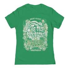 Nearly There Sunshine Graphic Ladies Cotton Short-Sleeve T-Shirt - 綠色 - 查看 1