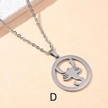 1 Miếng Thép không gỉ Chòm sao Dây chuyền , Không giới tính Thiết kế Đối với Cặp đôi , Tối giản Và Hợp thời Xương quai xanh Chuỗi Với Quá quắt Phong cách - Bạc - Xem 22