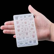 DIY Gương Đồ trang sức Pha lê Keo dính Khuôn silicon Love Hình học Mặt trăng Thập cẩm Đá quý Vật rủ xuống Khuôn Năm Ngôi sao - Khuôn đá quý - Xem 3