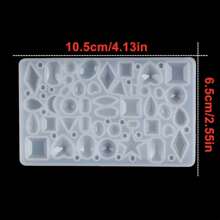 DIY Gương Đồ trang sức Pha lê Keo dính Khuôn silicon Love Hình học Mặt trăng Thập cẩm Đá quý Vật rủ xuống Khuôn Năm Ngôi sao - Khuôn đá quý - Xem 4