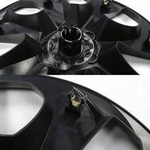4PCS Wheel Covers For 2020-2023 Tesla Y 19-Inch ABS Hubcap Rim Protectors Whirlwind-Shaped Wheel Trim Covers By IKON MOTORSPORTS. - 大刀片款式-消光黑 - 查看 9