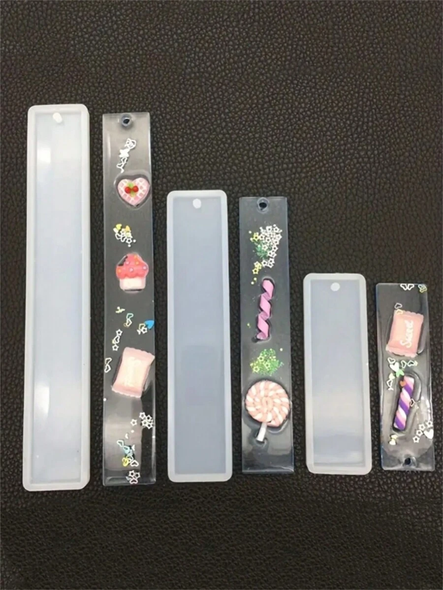 DIY 创意长书签环氧树脂硅胶模具，易于脱模 - 白色 - 查看 1