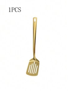 1/4/6pcs Stainless Steel Kitchen Utensil Set, Including Serving Spoon, Salad Spoon, Cake Shovel, Skimmer, Small Spoon And Turner. Multi-Purpose Cutlery Set For Home, Restaurant, Party, Etc. ,Kitchen,Christmas Gift - Gold - View 10