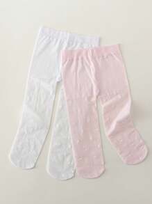 2對女童尼龍連腳跳舞緊身褲 - 彩色 - 查看 4