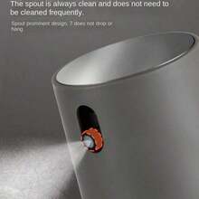 250ml Sodium Calcium Glass Round Kitchen Oil Dispenser Bottle With Filter, Scale Line Markings, Suitable For Various Types Of Oil, Air Fryer, Cooking, Salad, Bbq, Home Kitchen Essential Tool - Dark Grey - View 4