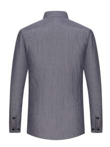 Camisa Masculina Listrada Com Duas Golas, 35% Algodão e 65% Poliéster