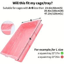 10pcs Disposable Transparent Plastic Liners For Small Pet Cages, Including Bunny Cages, Hamster Habitats And Potty Litter Boxes - Multicolor - View 6