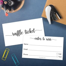 50pcs 3.5 X 2 Inch Entry Form Cards, Raffle Tickets - For Contests, Writing Cards - White - View 3