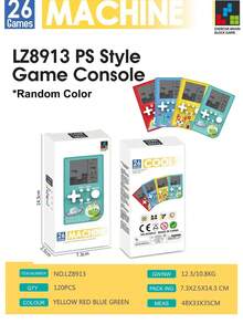 Mini Handheld Game Console (Battery Not Included) With 26 Retro Style Pixelated Games Including Russian Block And Various Classic Style Vintage Controllers - Colors Shipped Randomly - View 13