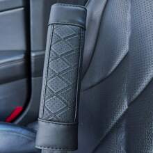 1 Miếng phổ cập Ghế ô tô Thắt lưng chất liệu da PU An toàn Thắt lưng Vai Che phủ Thoáng khí Sự bảo vệ Dây an toàn Đệm Tấm lót Nội thất ô tô Người bảo vệ Phụ kiện - màu đen - Xem 2