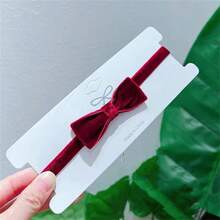 1 件女士優雅天鵝絨領結領項鍊婚禮裝飾 - 黑色 - 查看 5