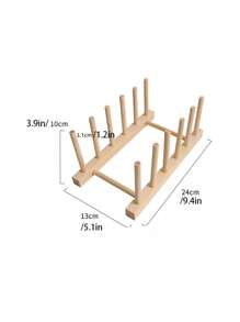1入組木頭餐具收納架 - 卡其色 - 查看 16