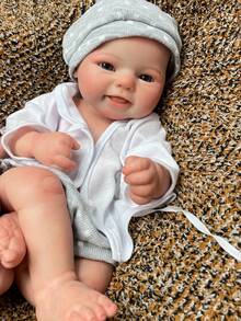 1 件 16 英寸实体硅胶重生女婴娃娃手工制作逼真 3D 彩绘婴儿新生儿娃娃儿童生日礼物 - Silicone Doll - 查看 6
