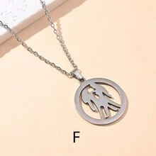 1 Miếng Thép không gỉ Chòm sao Dây chuyền , Không giới tính Thiết kế Đối với Cặp đôi , Tối giản Và Hợp thời Xương quai xanh Chuỗi Với Quá quắt Phong cách - Bạc - Xem 18