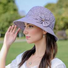 女士優雅漏斗帽，時尚戶外旅行帽，獨特迷人 - 彩色 - 查看 3