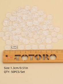1cm/1.2cm/1.5cm/2cm, 50pcs/Pack Two Eyes Transparent Sewing Buttons, Backing Buttons For Wool Coats, Suits, Cashmere Coats, Anti-Breakdown Transparent Buttons