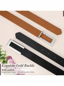 1 件女士腰带 腰带 连衣裙 牛仔裤 腰带 带金扣 腰带 适合日常穿着 夏季、学校秋季、秋季、万圣节