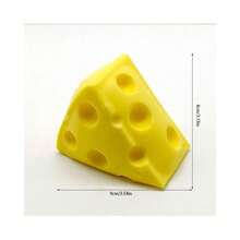 3入組創意鬆軟奶酪減壓玩具,抗壓擠壓玩具,金色奶酪,有趣的緩解工具 - 黃色 - 查看 3