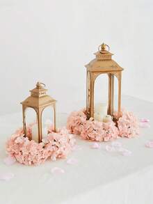 10pcs/Set Artificial Pink Magnolia Embroidered Ball Flowers, 13cm, Plastic, Suitable For Table/Wedding/Home Decor - Pink - View 5