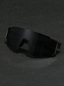 1 件男士塑料运动装饰时尚眼镜，适合日常佩戴、拍照、街头漫步、骑自行车、滑雪等体育活动。休闲太阳镜配饰沙滩配饰眼镜太阳镜舒适休闲装户外骑行眼镜适合夏季海滩度假、户外、旅行 - 灰色 - 查看 1