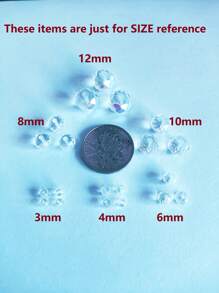 1串/組 3mm/4mm/6mm/8mm/10mm/12mm 玻璃珠/玻璃圓盤珠/玻璃刻面珠/玻璃隔珠，適用於珠寶製作/DIY創意珠飾 - 橄欖綠 - 查看 4