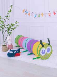 1入兒童爬行通道毛毛蟲隧道管嬰兒戶外運動感官訓練鑽孔玩具兒童遊戲帳篷玩具 - 彩色 - 查看 1