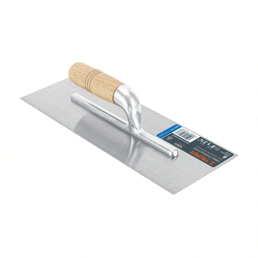 Llana mini canto recto 8", 6 remaches, mgo de madera, Truper - Plateado - Ver 1