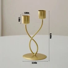 1pc Nordic Style Luxury Standing Retro Metal Candle Holder For Party, Wedding Decor, Romantic Dinner Atmosphere Set, Table Centerpiece