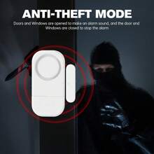 EMASTIFF 130DB Alarm Door Security Protection Window Wireless Burglar With Magnetic Sensor Home Safety Built-In 3*LR44 Battery Support 6 Function Settings,Adjustable Sound