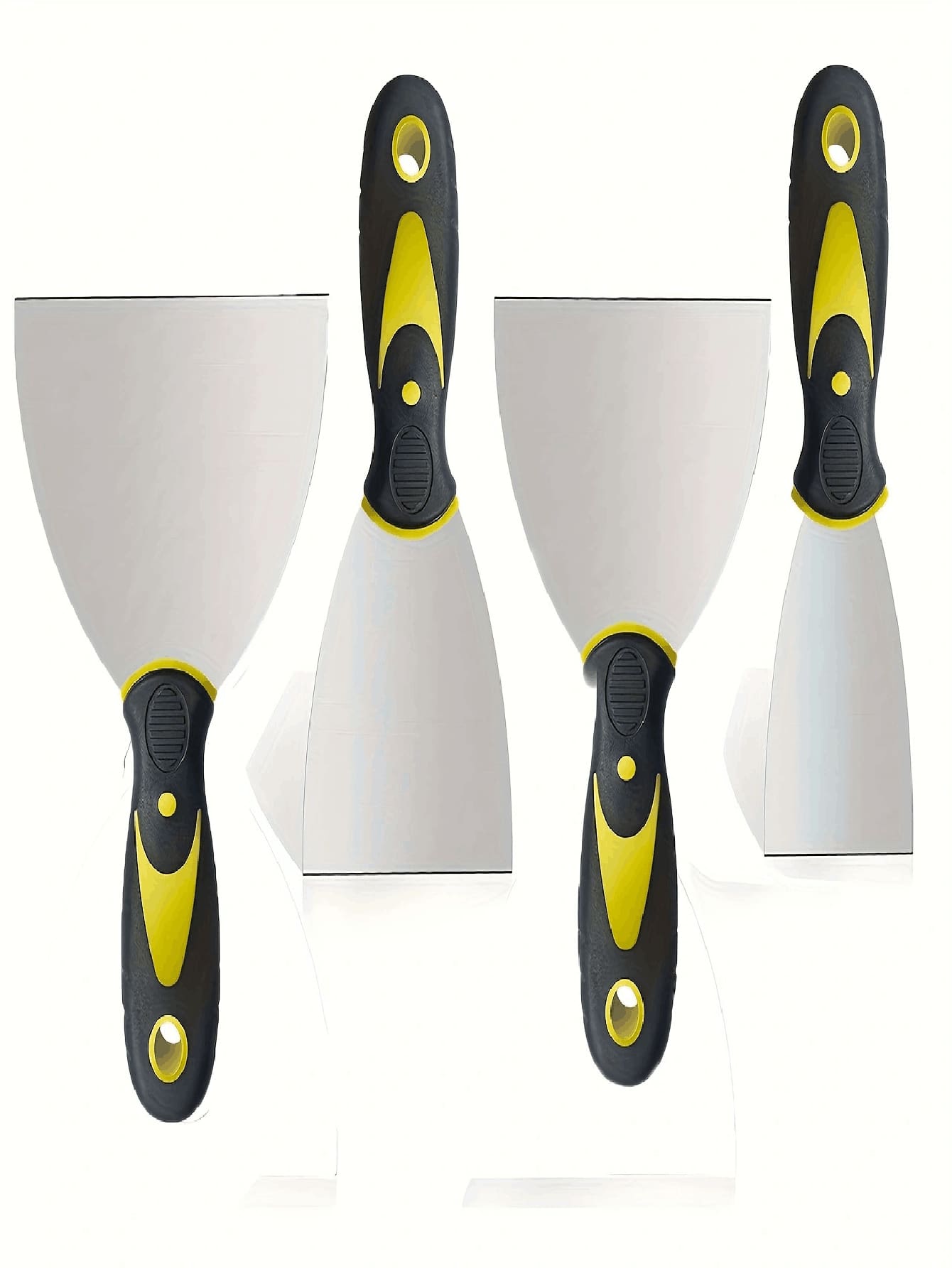 4 Packs Putty Knife Scraper, 2" 3" 4" 5" Putty Knife Set, Stainless Steel Putty Knife Scraper