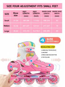FREE STAR 1 Set Carefree Knight Sporty PU Inline Skates With Colorful Flashing Wheels For Teens And Adults, Comfortable Adjustable Size, Full Set With Helmet & Protective Gear, Outdoor Roller Skating Equipment For Beginners, Unisex All Season