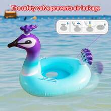 Flotador de piscina  Círculo Inflable Para Sentarse En El Agua Salvavidas Pavo Real Flotadores de piscina para niños - Multicolor - Ver 3