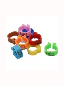 100pcs White Pigeon Leg Rings No. 001~100, Inner Diameter 8mm Racing Pigeon Training Mark Rings Livestock & Bird Carrying Identification Tags - White - View 5